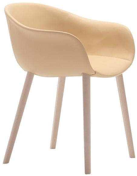 Andreu World Мягкое кожаное кресло с подлокотниками Next So0497 - Вид №1