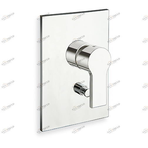 CRIDE689 Внешние части смесителя для ванны / душа для CRICS535 с переключателем на 2 выпускных отверстия и металлической пластиной Cristina Rubinetterie 