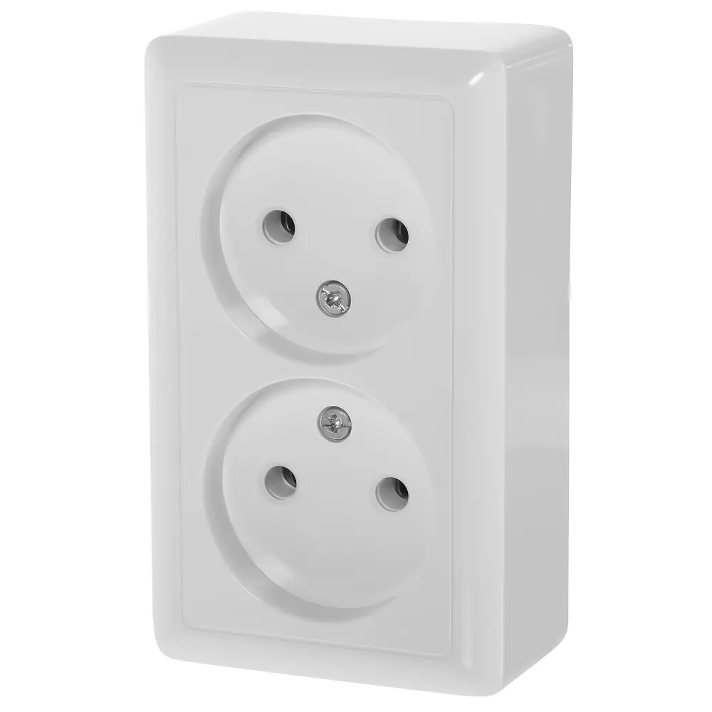 Розетка Schneider Electric Хит 2 разъема без заземления 17949482 STLM-2136995