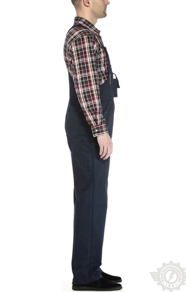 65631 Полукомбинезон "Эксперт-2" темно-синий  Летняя спецодежда  размер 48-50/170-176  - Вид №4