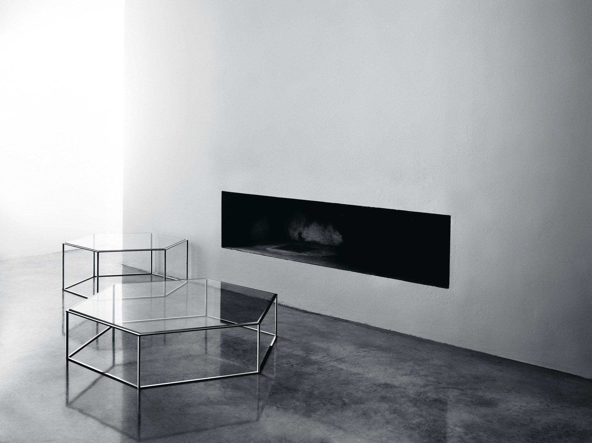 Стальной и хрустальный шестигранный журнальный столик Desalto HEXAGON ARCH-00080150 - Вид №5