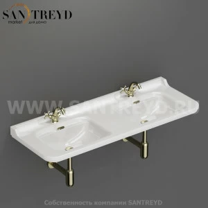 4143K2 Подвесная раковина настенная прямоугольная Kerasan Waldorf белая