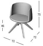 AP Factor Стул на козелке из ткани с подлокотниками sun-id-1440050 - Вид №2