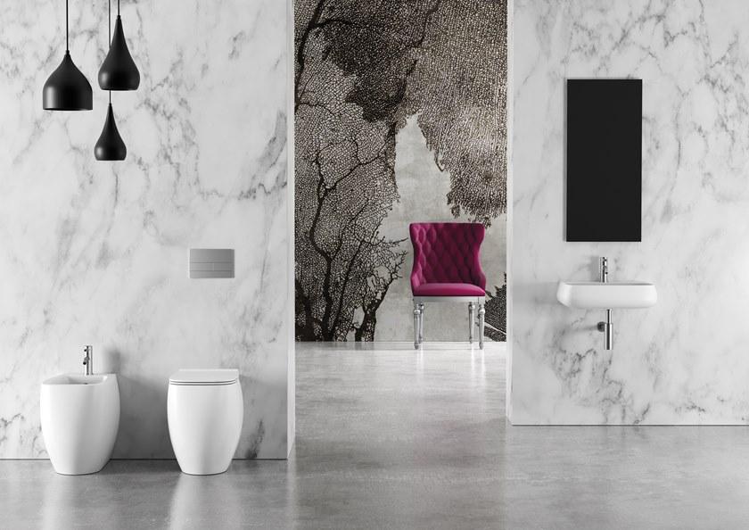 33110101.01 Биде напольный 550х335х450 мм Alice Ceramica Nur Белый глянцевый - Вид №7