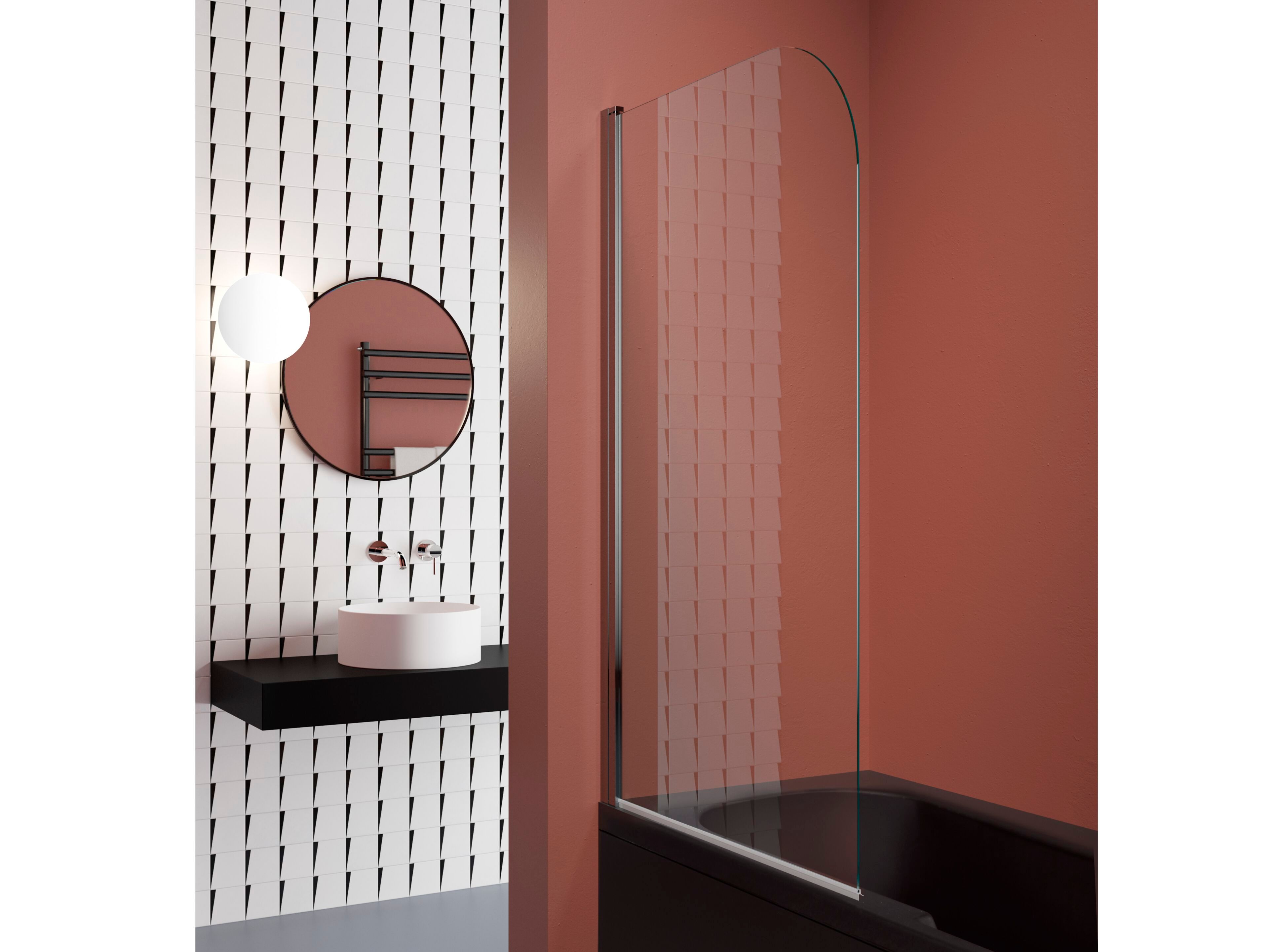 Алюминиевая и стеклянная стена ванны TAMANACO TSV51 ARCH-00042761