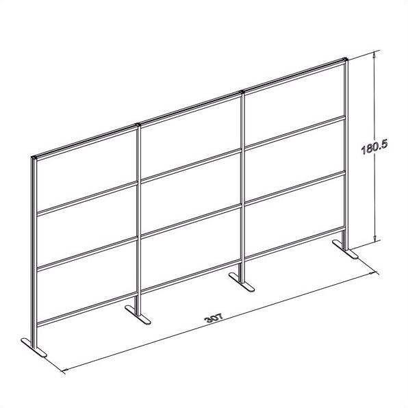 STUDIO T Отдельно стоящая офисная перегородка  Green180a  - Вид №9