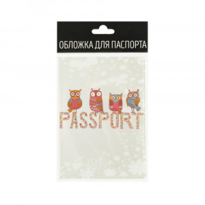 15020 Обложка для паспорта mix Miusli Owls