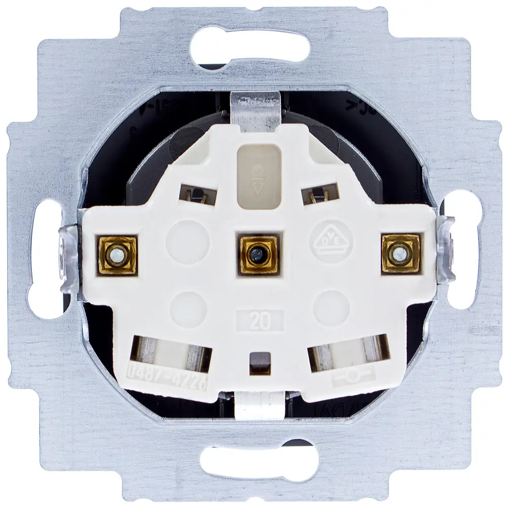 Розетка ABB BJB Basic 55 Шато с заземлением цвет чёрный 14303150 STLM-2191049 - Вид №3