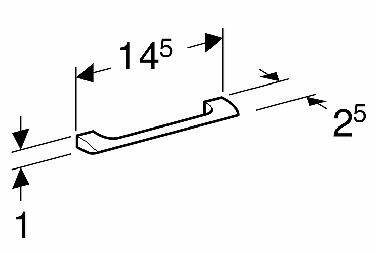 9717609001 IDO Glow möbelhandtag, c/c 128 mm - Вид №3