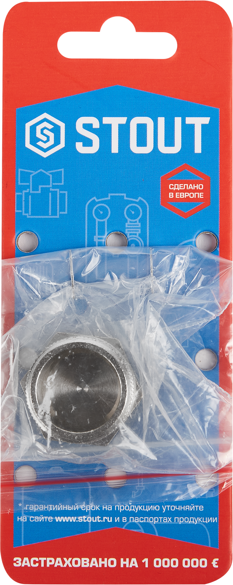 Заглушка STOUT 3/4" никелированная для трубных систем 82239014 STLM-0022673 - Вид №4