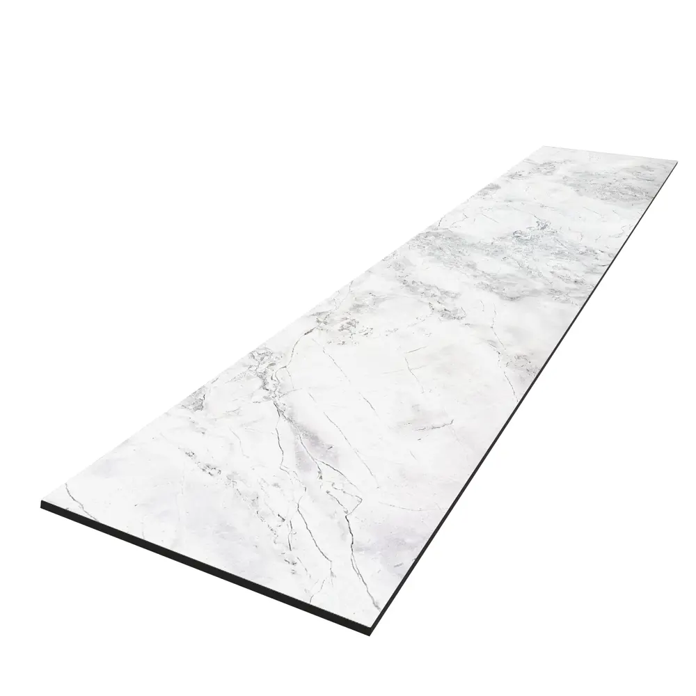 Столешница кухонная Slotex серии Кристалл 300x60x1.6 см HPL-пластик цвет серо-белый STLM-2034654 - Вид №5