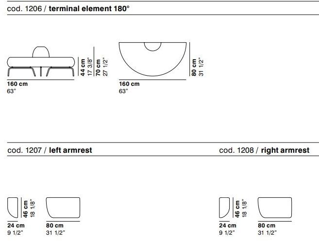 La Cividina Модульный диван из ткани Couchette sun-id-1468081 - Вид №14