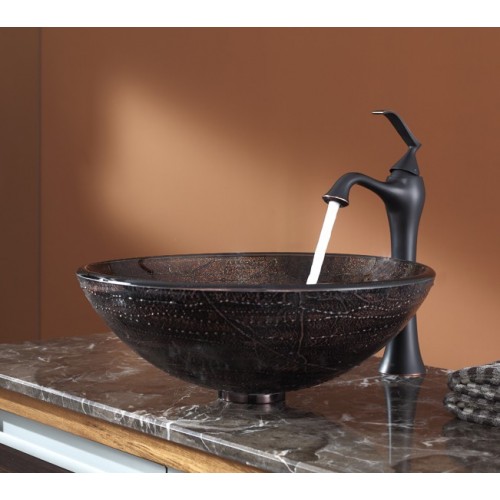 GV580-12mm-KEF15000ORB Накладная раковина на столешницу  прямоугольная Krausru 