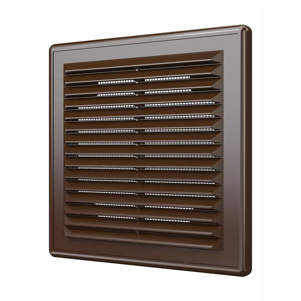 Вентиляционная решетка Fonet 150x150 мм пластик цвет коричневый STLM-2171256
