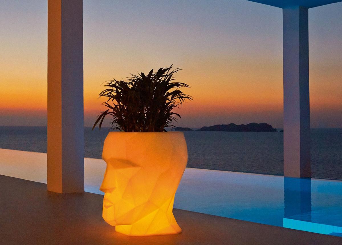 070494 Кашпо матовое светящееся LED RGBW DMX Cable 70см Vondom Adan - Вид №4