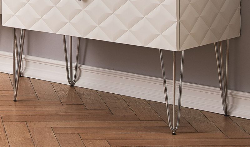 PZ11461 Puris Diamond Line, комплект из 4-х ножек для тумбы под раковину, цвет хром