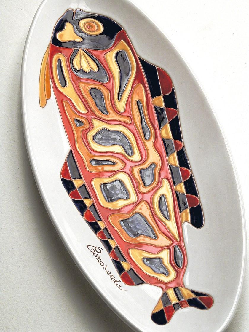 Cerasarda Овальный поднос из керамики Piatti da collezione sun-id-1465422 - Вид №4