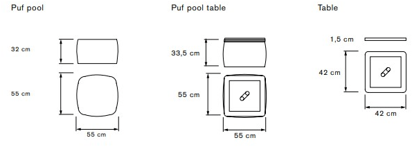 OGO Садовый столик квадратный Pool sun-id-1409680 - Вид №3