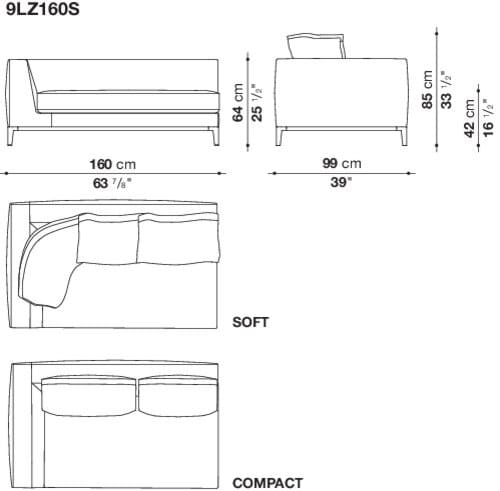 Угловой диван из ткани Maxalto Lucrezia Soft ARCH-00062457 - Вид №30