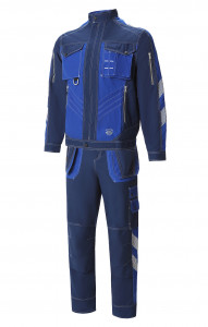 68808 Костюм "Прогресс" темно-синий с васильком  Летняя спецодежда  размер 52-54/170-176