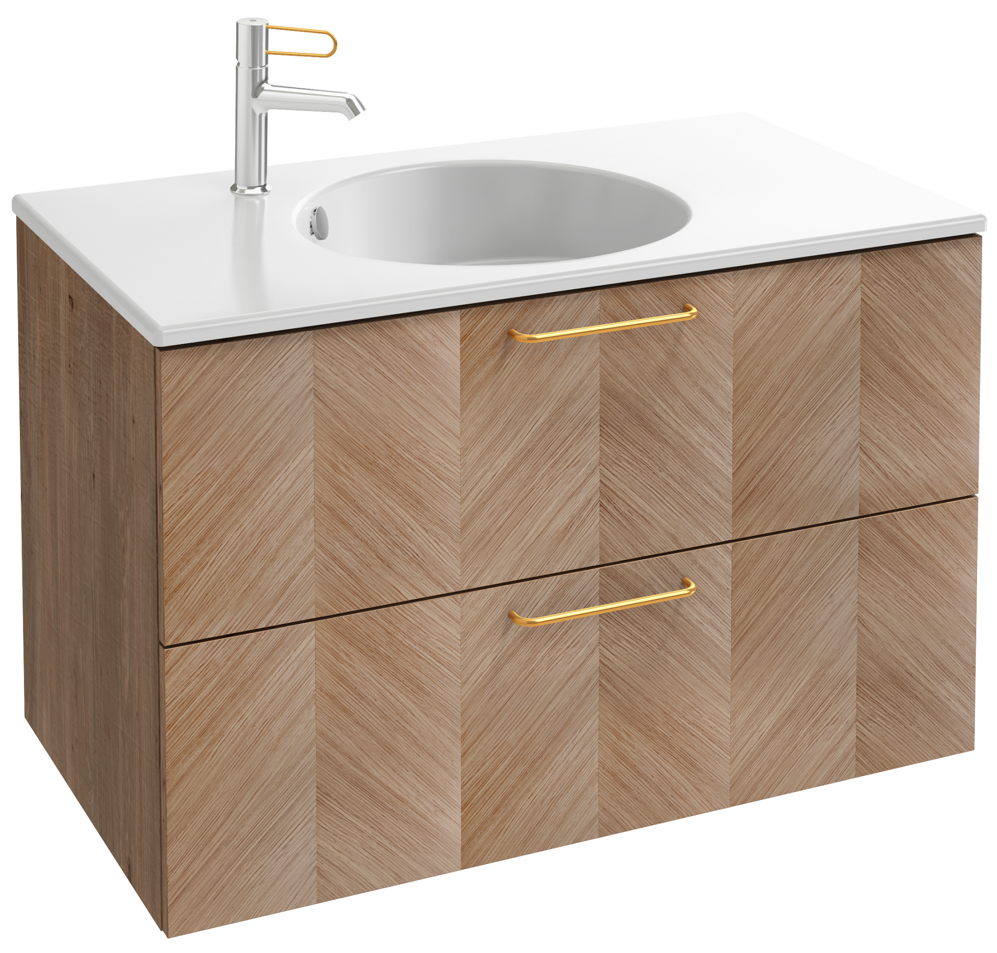 EB2523-R8-N18 Тумба под столешницу 90 см, 2 ящика, золотая ручка JACOB DELAFON ODÉON RIVE GAUCHE ODEON RIVE GAUCHE