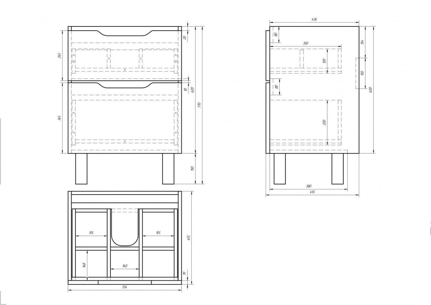 99.0008 Тумба под раковину Dreja Q Plus  - Вид №1