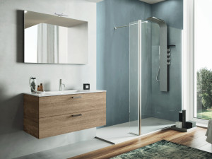 Шкаф для раковины с одним ящиком и встроенной раковиной