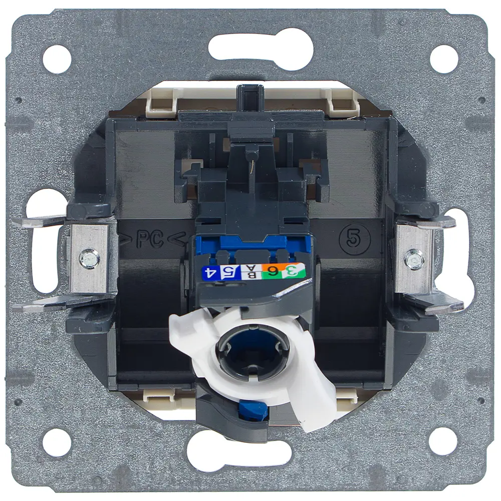 Розетка компьютерная встраиваемая Legrand Cariva RJ45 UTP cat 6 цвет слоновая кость STLM-2160628 - Вид №3