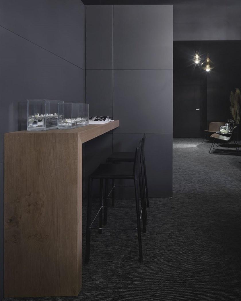 RIFRA Кухня с островом в черном бетоне и черном матовом лаке One sun-id-1423807 - Вид №7