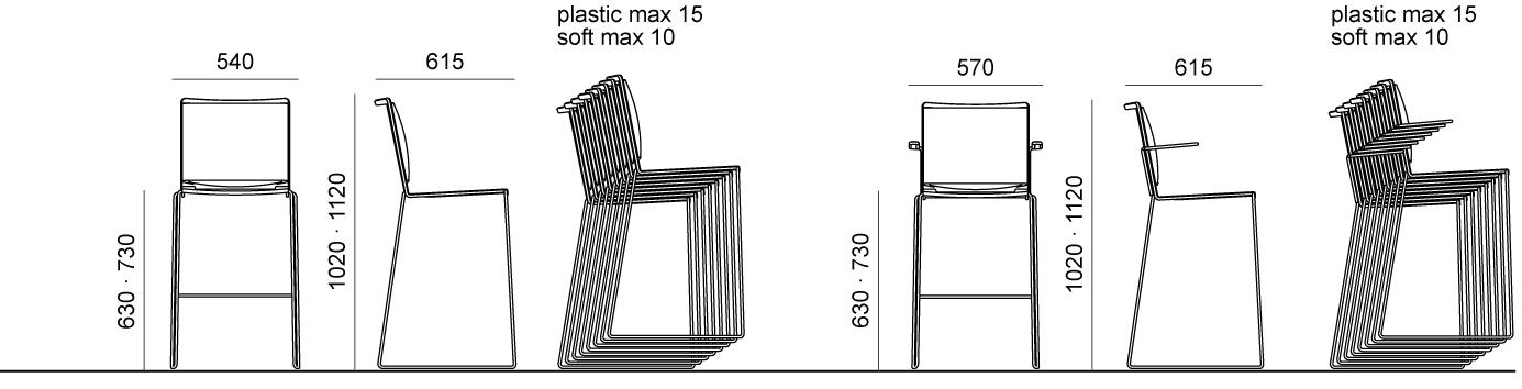 Diemmebi Салазки табуретки полипропиленовые S’mesh sun-id-1492487 - Вид №3