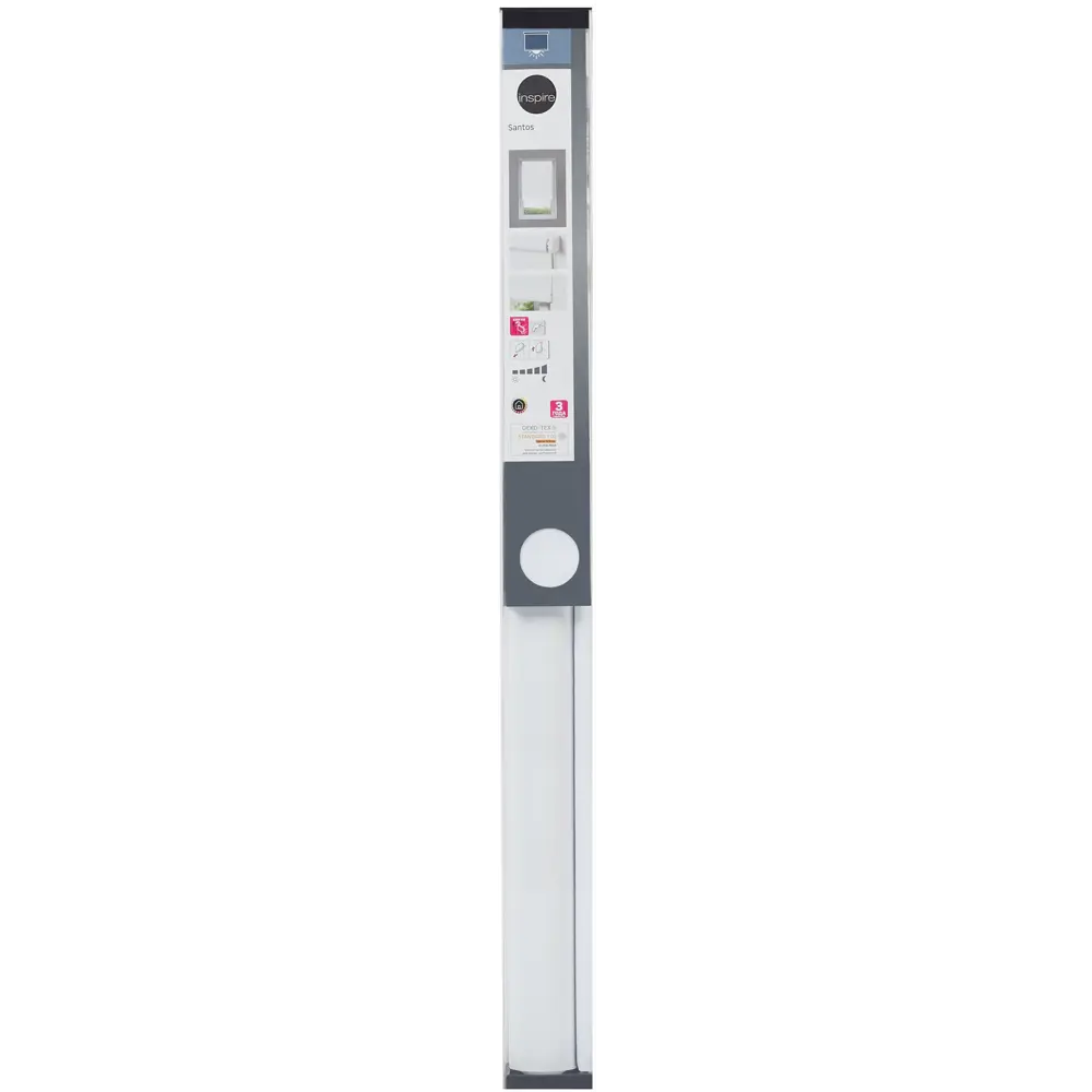 Штора рулонная блэкаут Inspire Santos 50x160 см белая White 0 82668305 STLM-2006228 - Вид №5