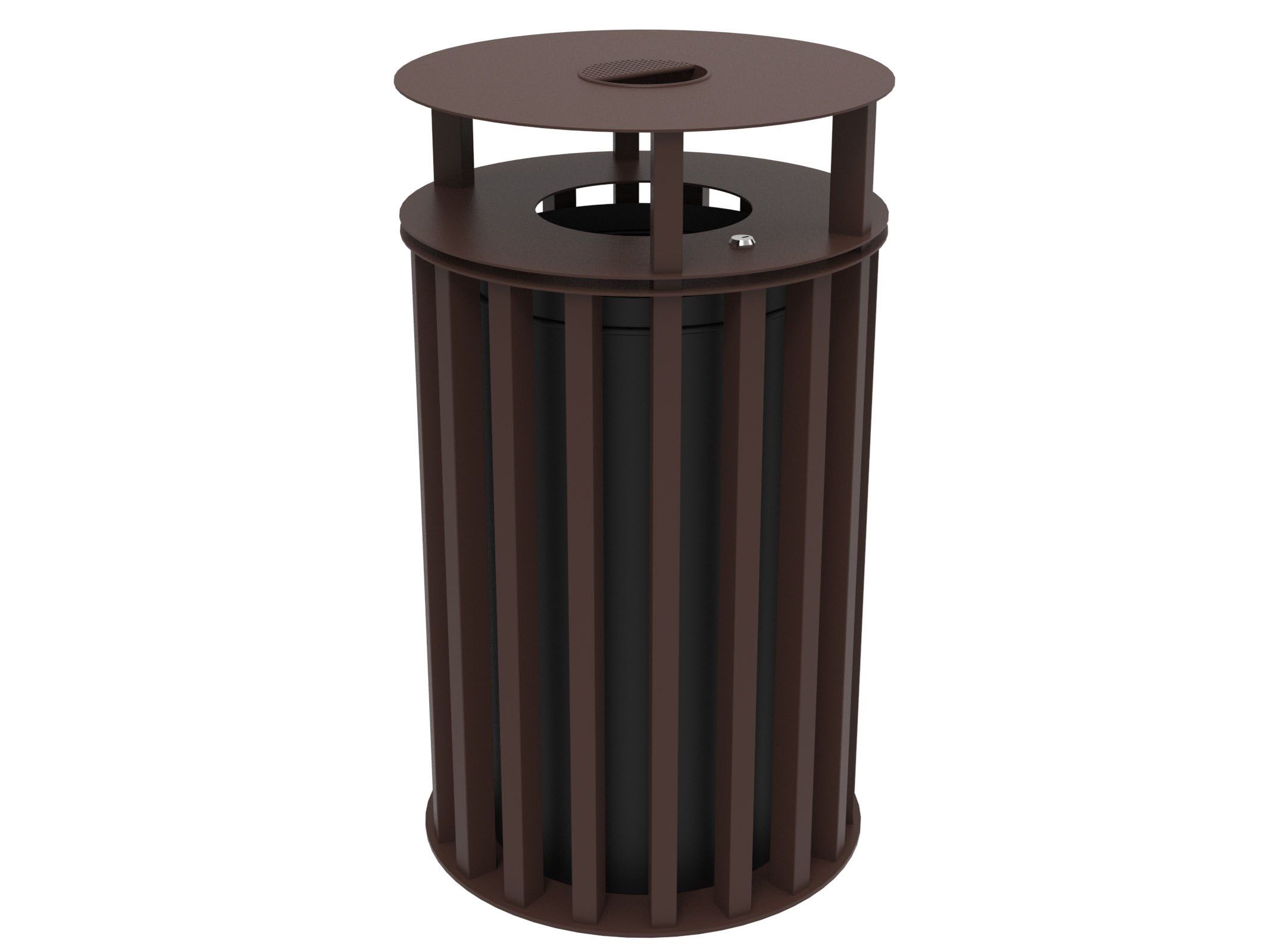 Оцинкованная стальная корзина для мусора с пепельницей Lazzari Динамо ARCH-00058102 - Вид №32