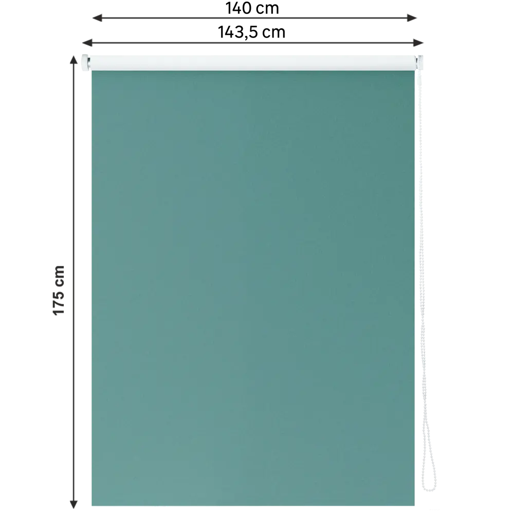 Штора рулонная блэкаут Inspire Santos 140x175 см бирюзовая Celadon 2 82692249 STLM-2083439 - Вид №1