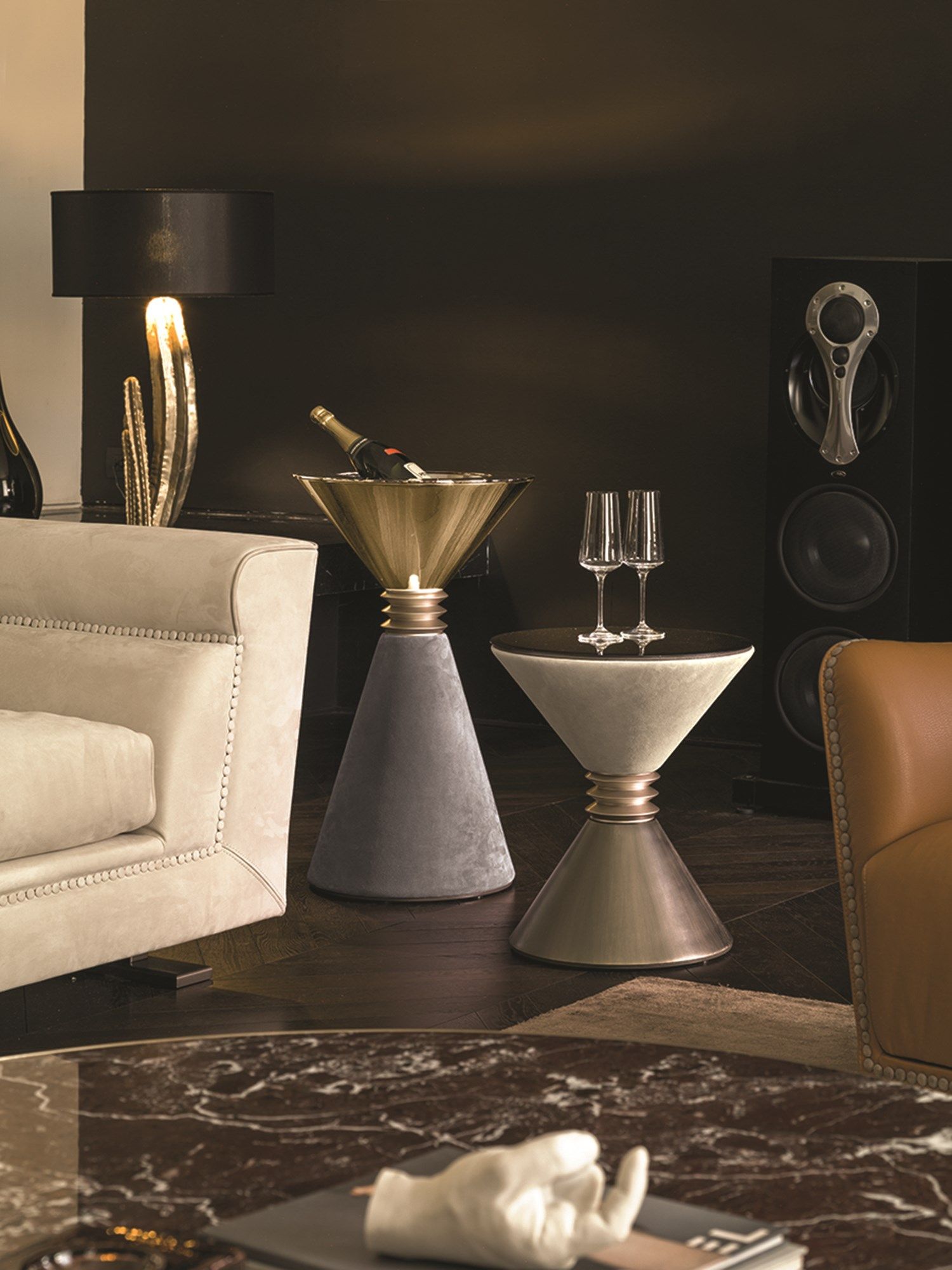 Круглый журнальный столик для гостиной Longhi Loveluxe 2017-Essence collection ARCH-00122371 - Вид №1