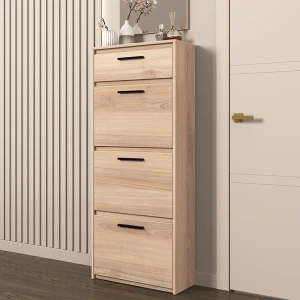 Шкаф для обуви Лион 60x143.5x24 см 3 ящика ЛДСП цвет дуб комано