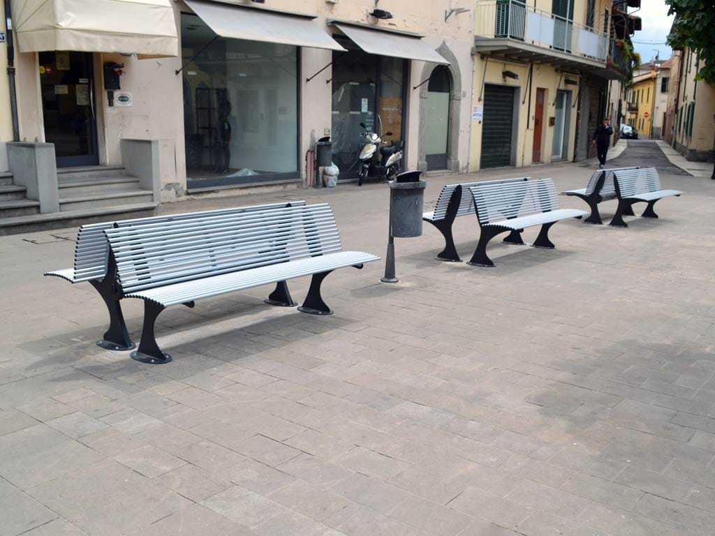 Стальная скамья с разъемом USB EUROCOMITALIA SHARK SMART ARCH-00051729 - Вид №1