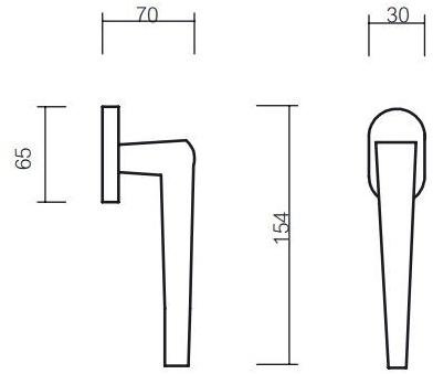 Pasini Оконная ручка из латуни dk Katana 3488 - Вид №1