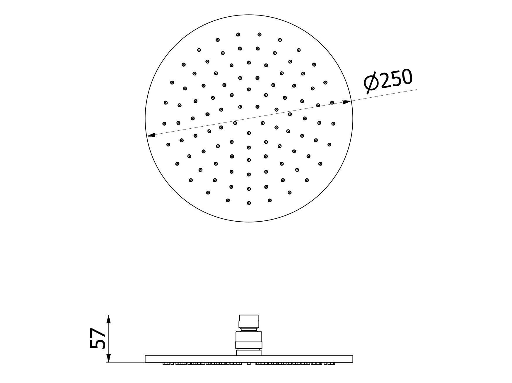 Круглая потолочная душевая головка IB Monamour ARCH-00122713 - Вид №2