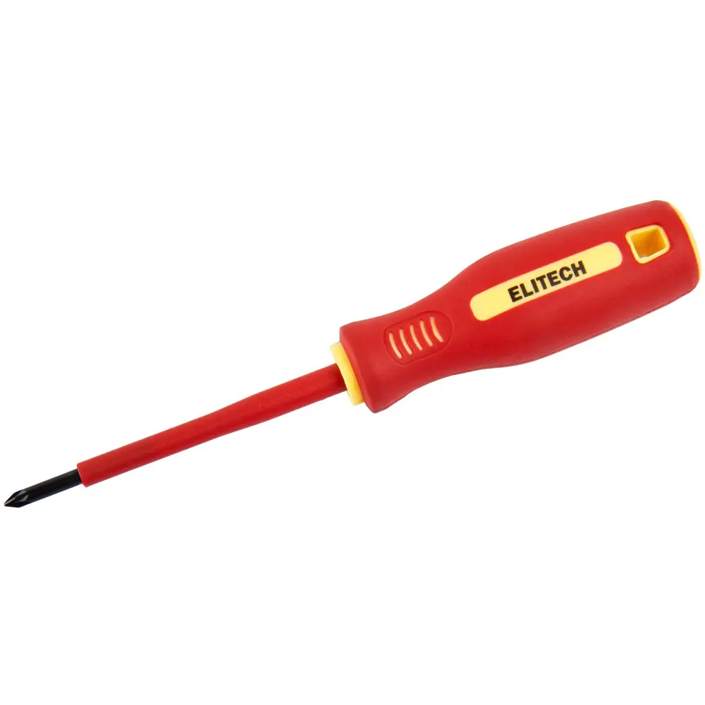 Отвертка крестовая диэлектрическая Elitech 231204 PZ0x75 мм 89407153 STLM-1564924