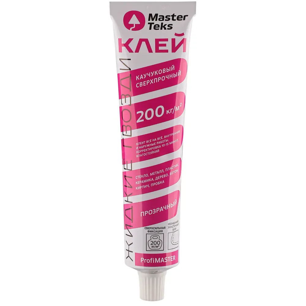 Каучуковый монтажный клей Masterteks Profmaster — универсальный и прозрачный 89392883 STLM-1425953