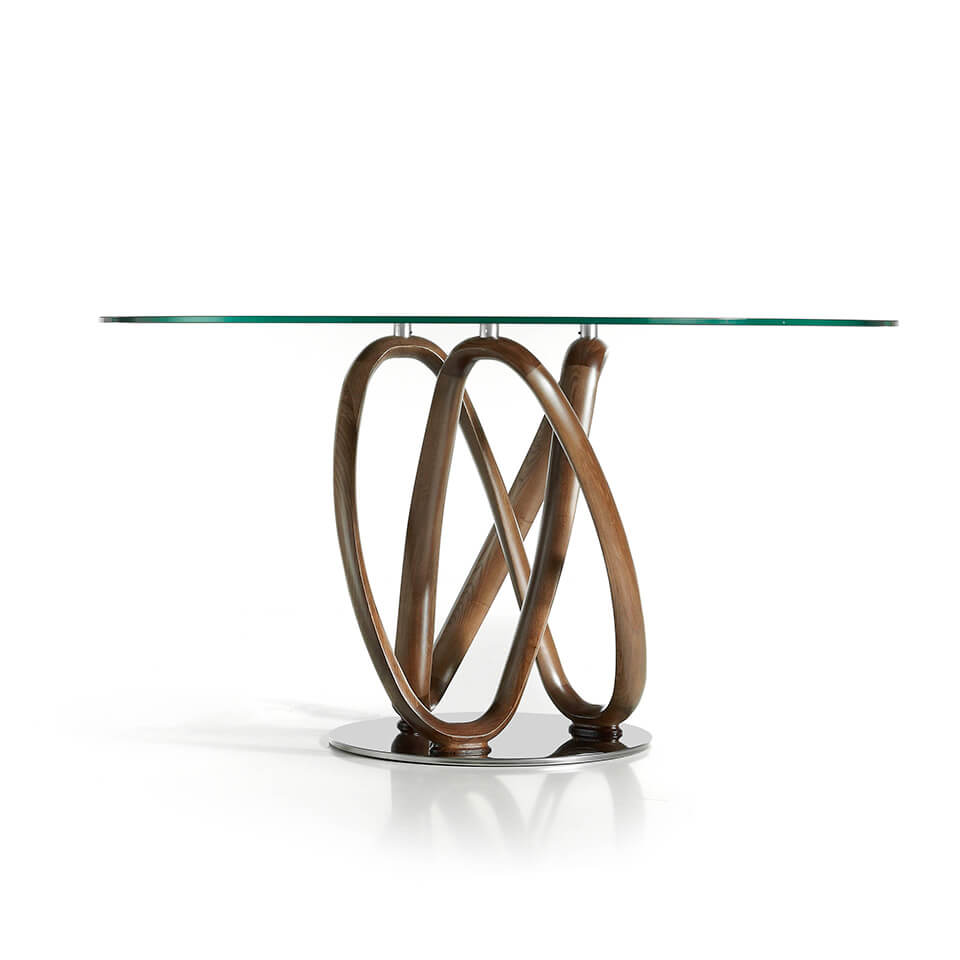 063599 Круглый обеденный стеклянный стол DT801-130 Angel Cerda  - Вид №3