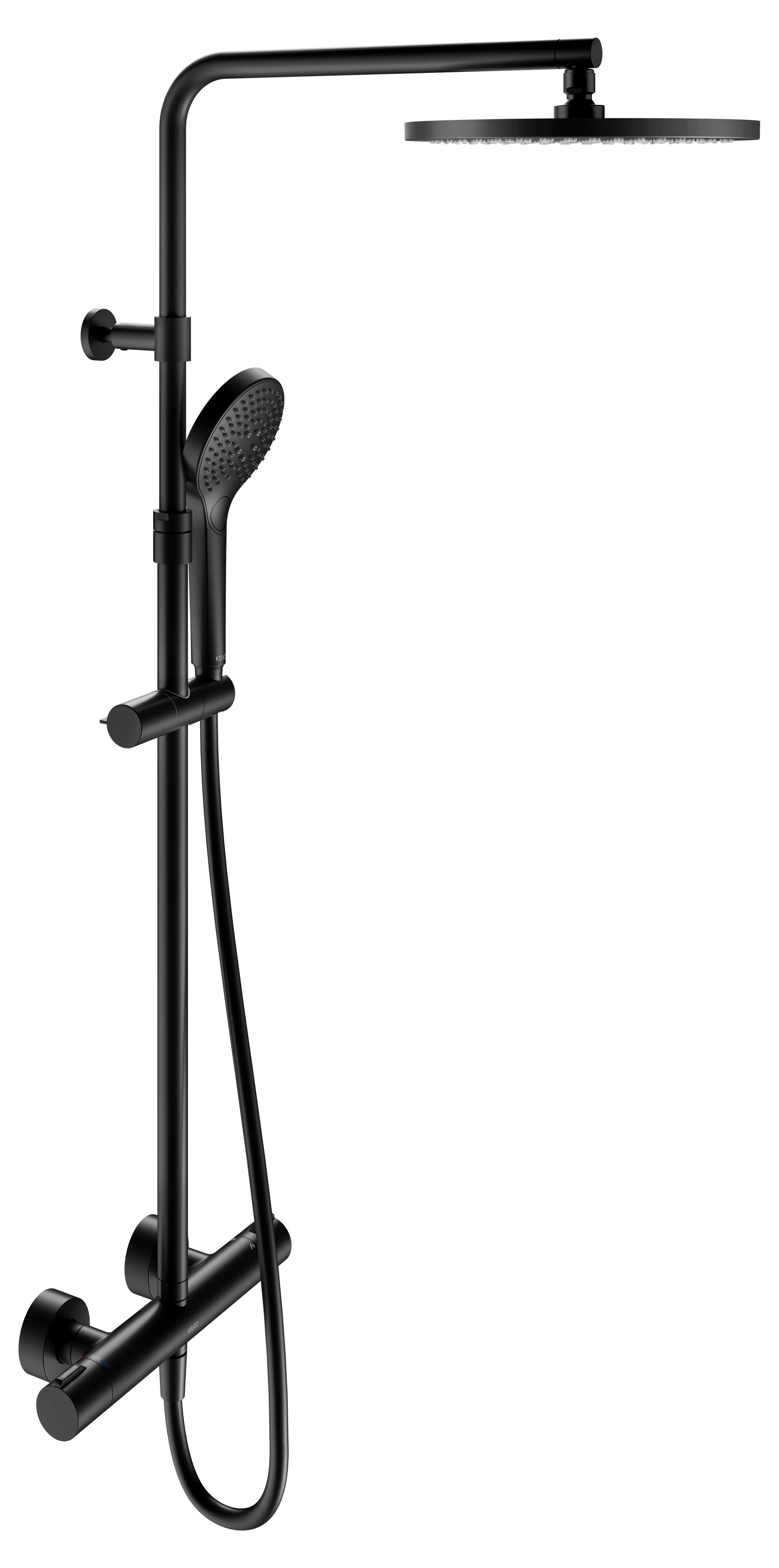 53926372321 Смеситель с термостатом и верхней душевой насадкой KEUCO Plan blue