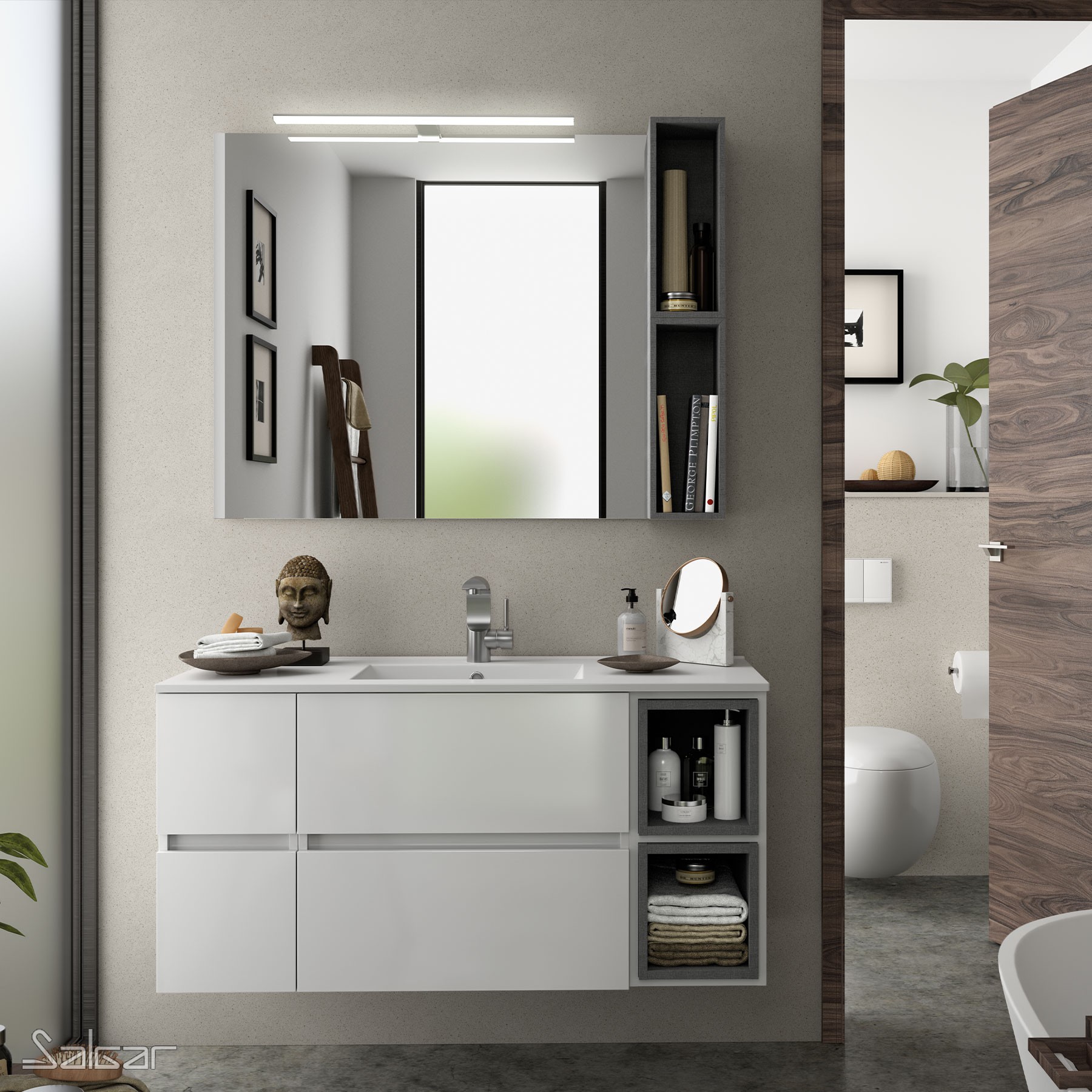 16911 SALGAR Зеркало SENA 900900 x 800 мм - Вид №3