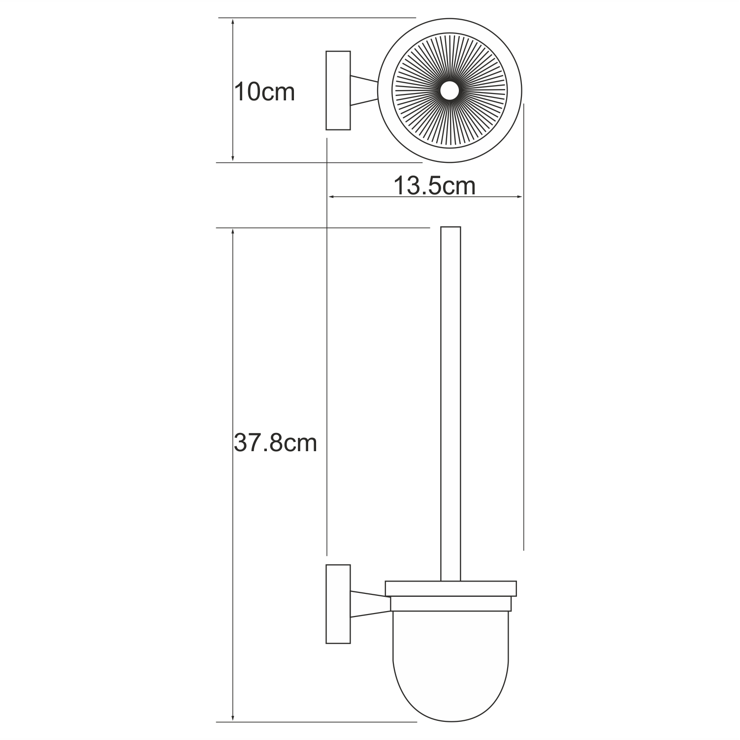 K-4027 Isen Щетка для унитаза подвесная WasserKRAFT Isen K-4000  - Вид №2