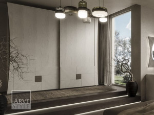 Деревянный шкаф с раздвижными дверями