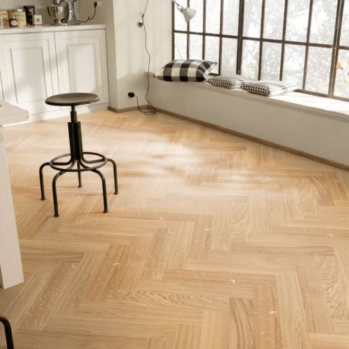 Паркет Ёлка Meister PS 400 Stab Гармония 8042 Дуб Натур с брашью (Текстурированная) 500х100 мм 2300200050 - Вид №6