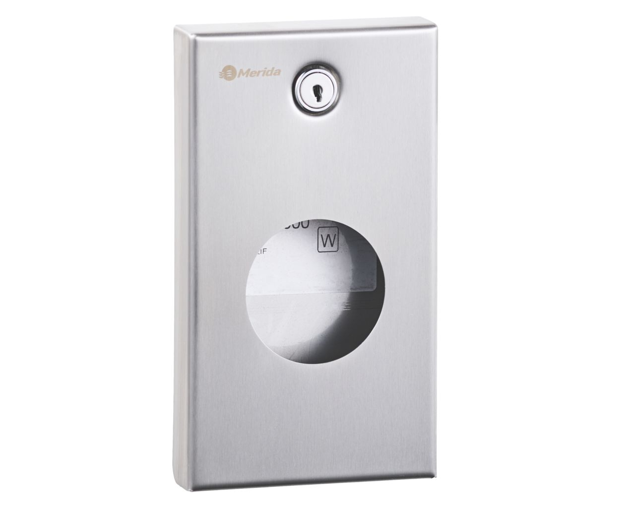 GSM002 Контейнер для гигиенических пакетов STELLA, вместимость 30 пакетов, матовая сталь Merida 