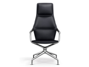 Вращающееся офисное кресло с высокой спинкой