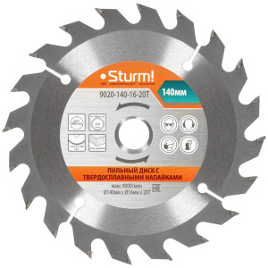 Диск пильный Sturm! 9020-140x16x20T 1287255