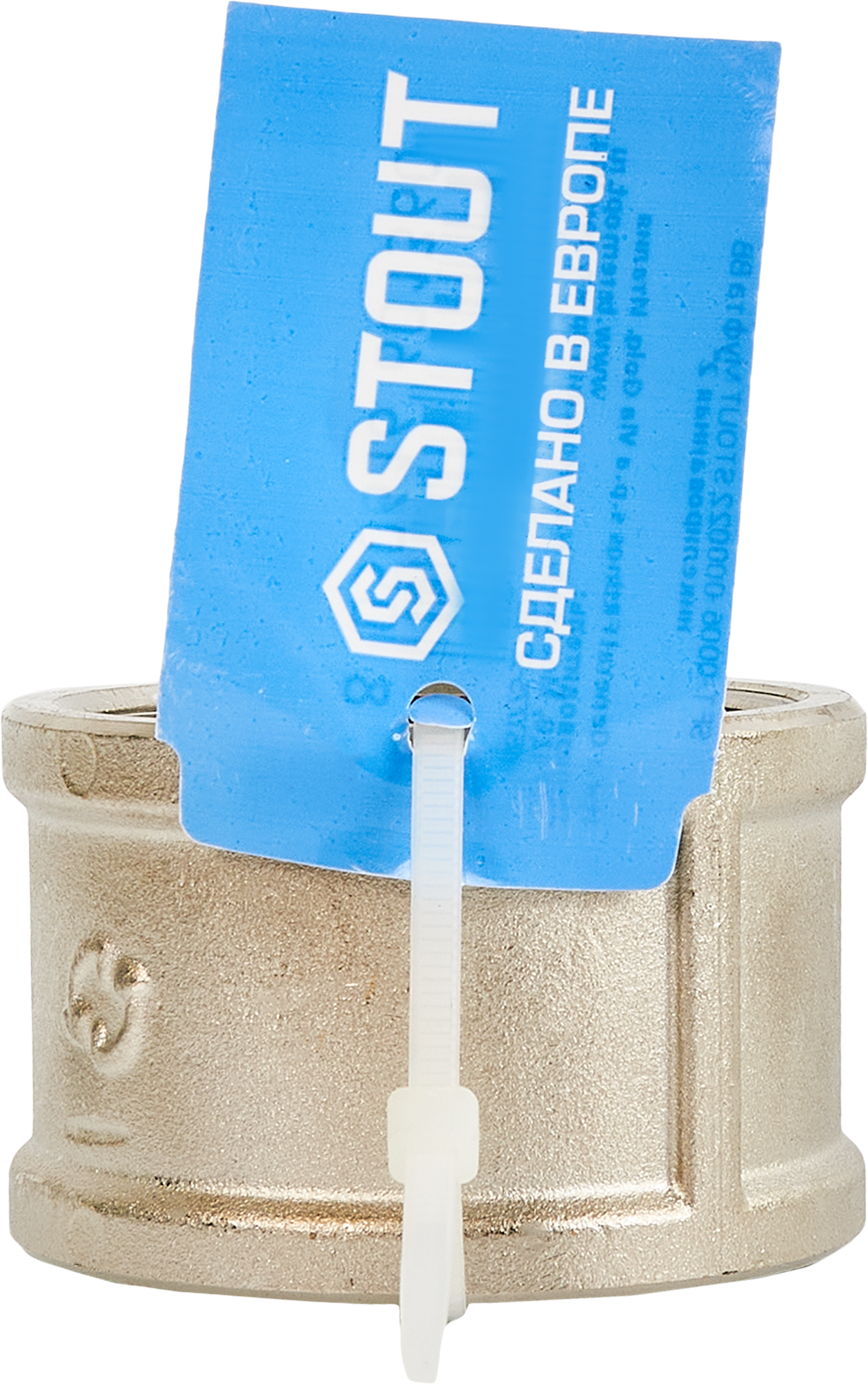Муфта соединительная STOUT 2" никелированная латунь для труб 82238852 STLM-0022633 - Вид №2